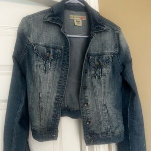 Gently used slightly cropped. So cute over summer dresses.